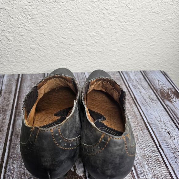 BOC born Womens Boot Size 10 Brown Leather Block Heel y2k chunky shootie Bootie - Picture 4 of 8